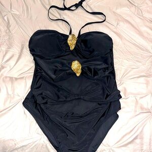 Cut-out one piece bathing suit